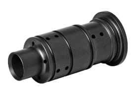 Steering cylinder for airplane made from TECAPEEK PVX black