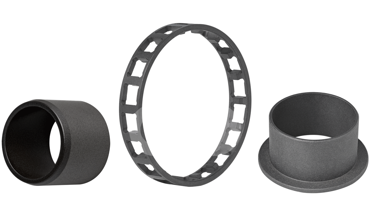 Bushings and cages TECAPEEK PVX black