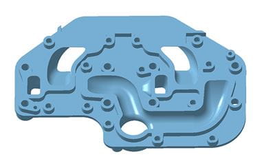 Near net shape example in blue